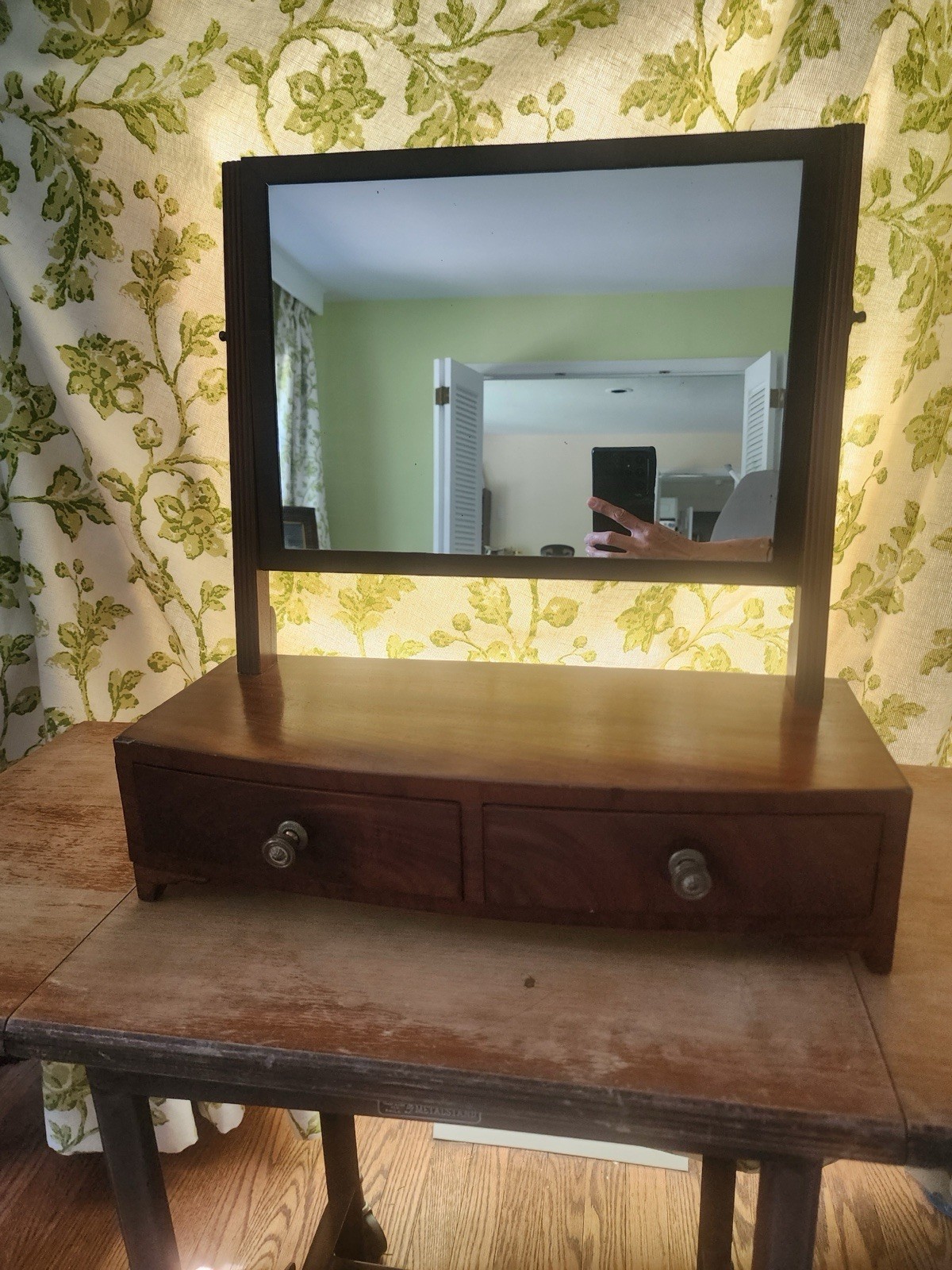 Antique 19th Century Men’s Shaving Stand With Mirror