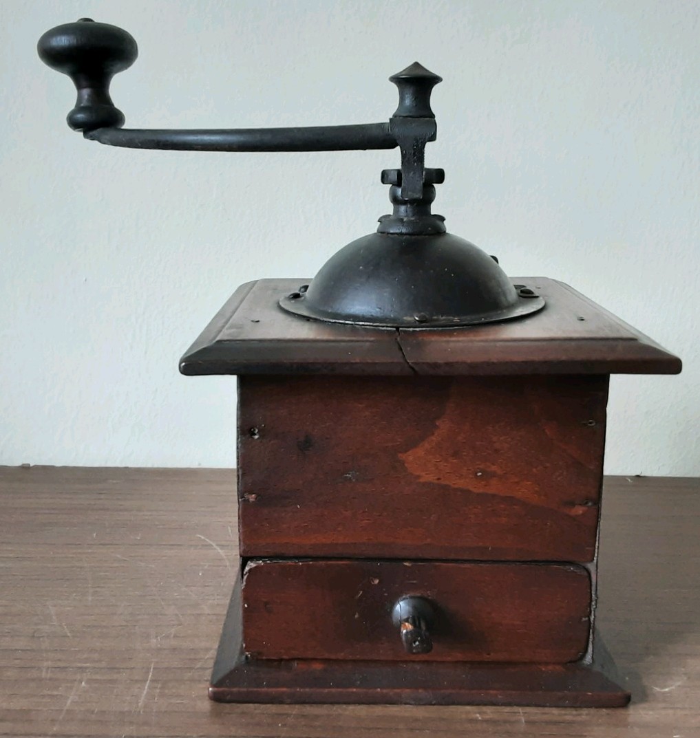 Vintage Wooden Coffee Grinder.