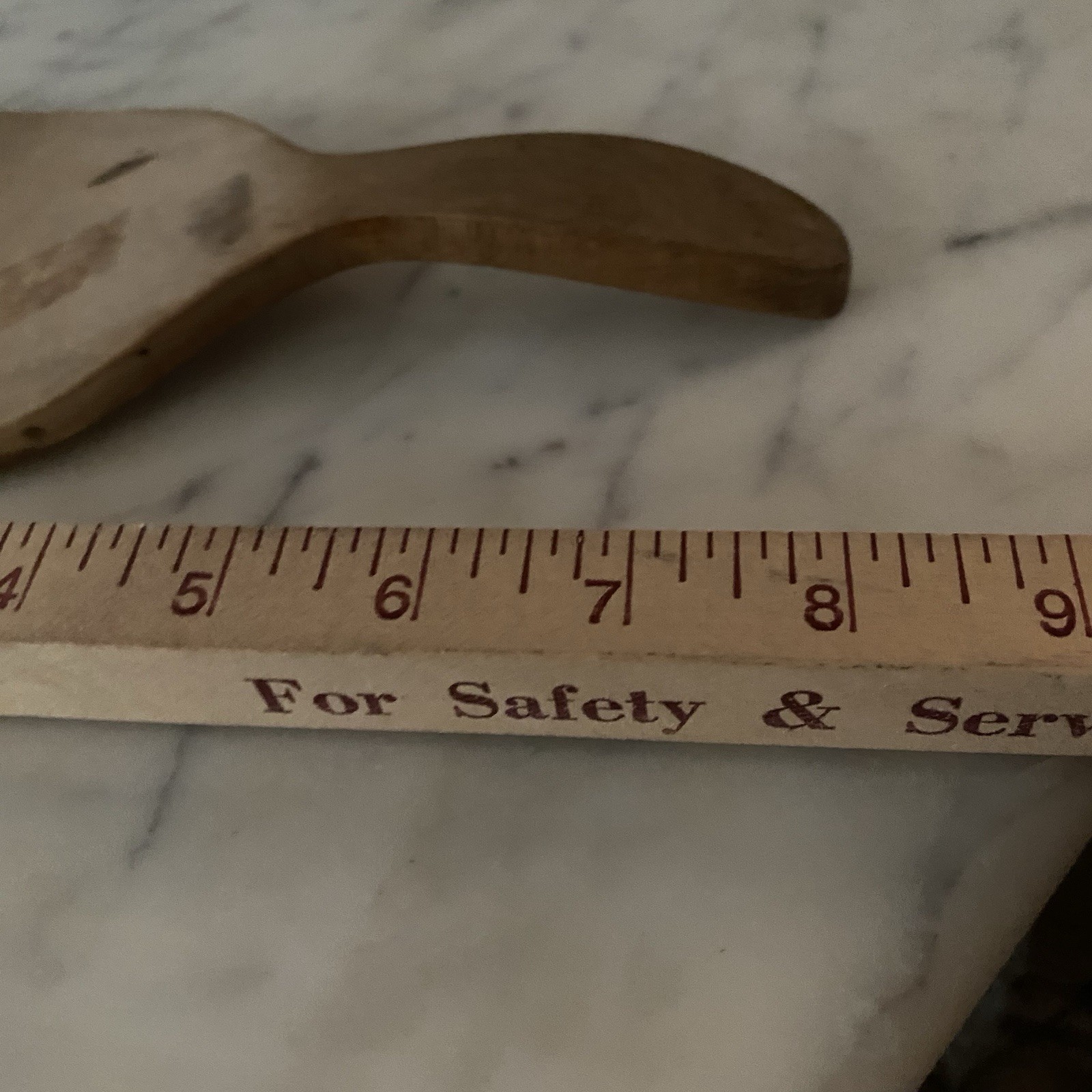 Primitive Antique Wood Paddle Tool Kitchen Spoon Scoop Handle Spatula Cottage 8”