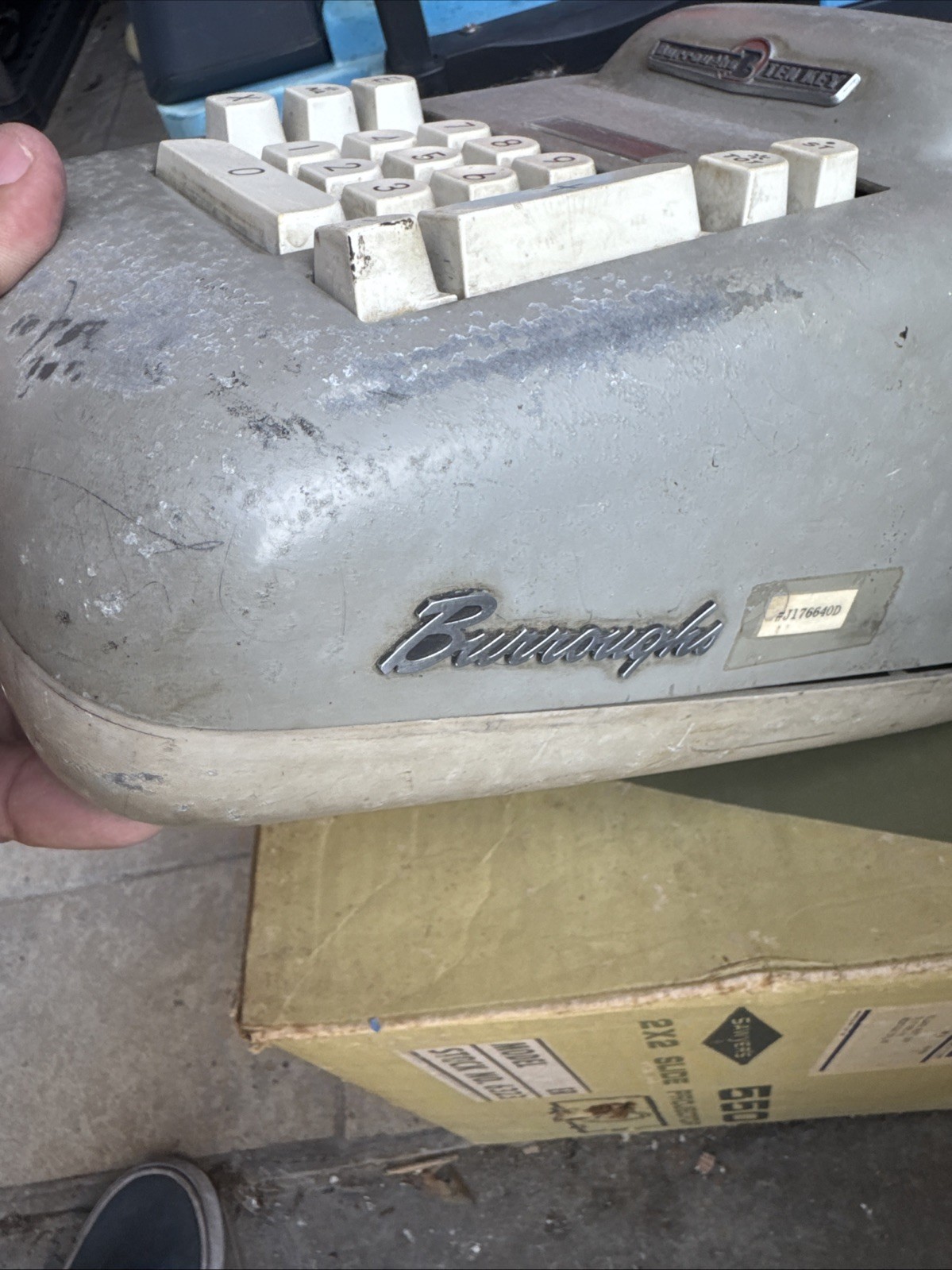 Vintage Burroughs Adding Machine Calc J-Series 299 1950s Adding Machine No Cord