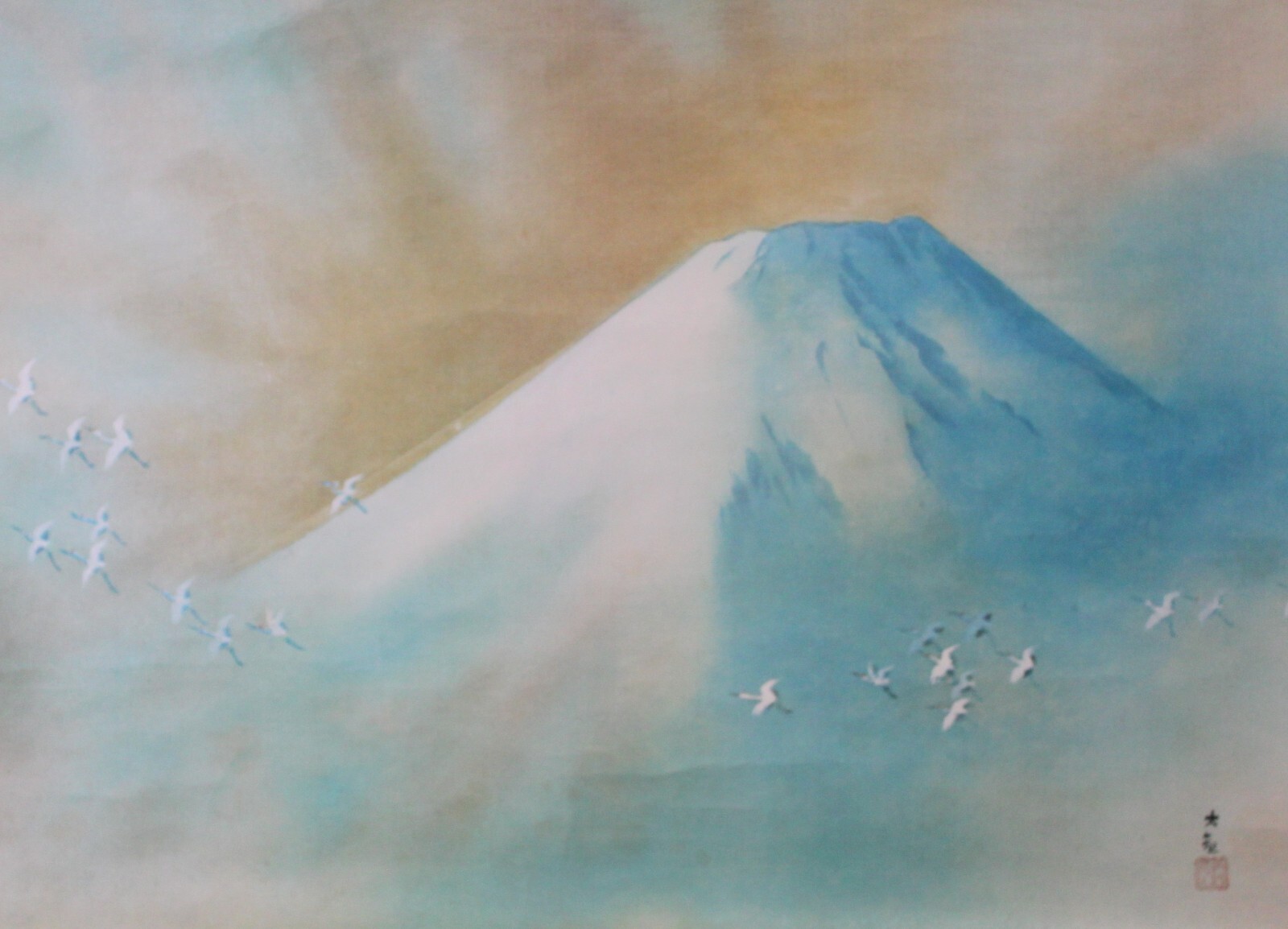 Japanese Hanging Scroll “Mt. Fuji by Yokoyama Taikan” Replica Art k580