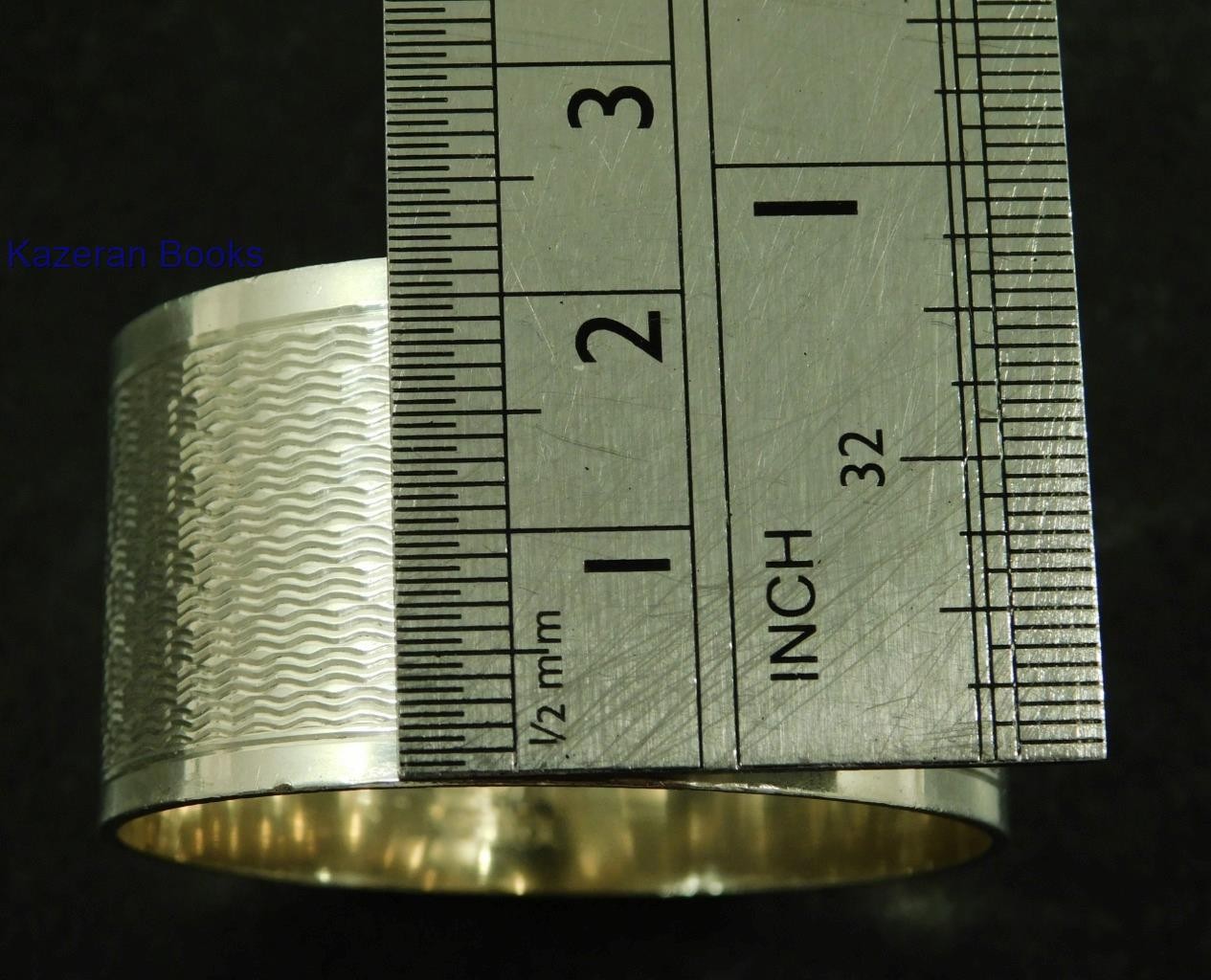 Vintage Solid Sterling Silver Napkin Ring 1971 By J Gloster Ltd ‘Simon’