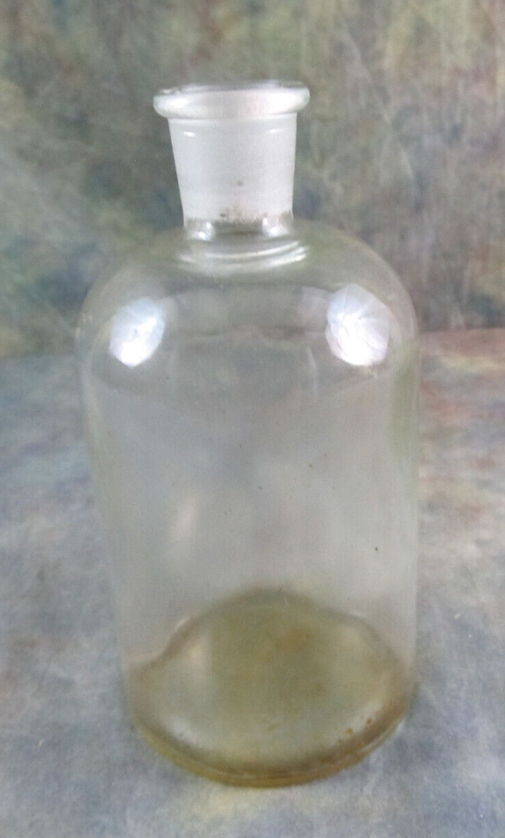 Antique Apothecary Glass Bottles T.C.W. Co USA 6.5” w/ no stopper
