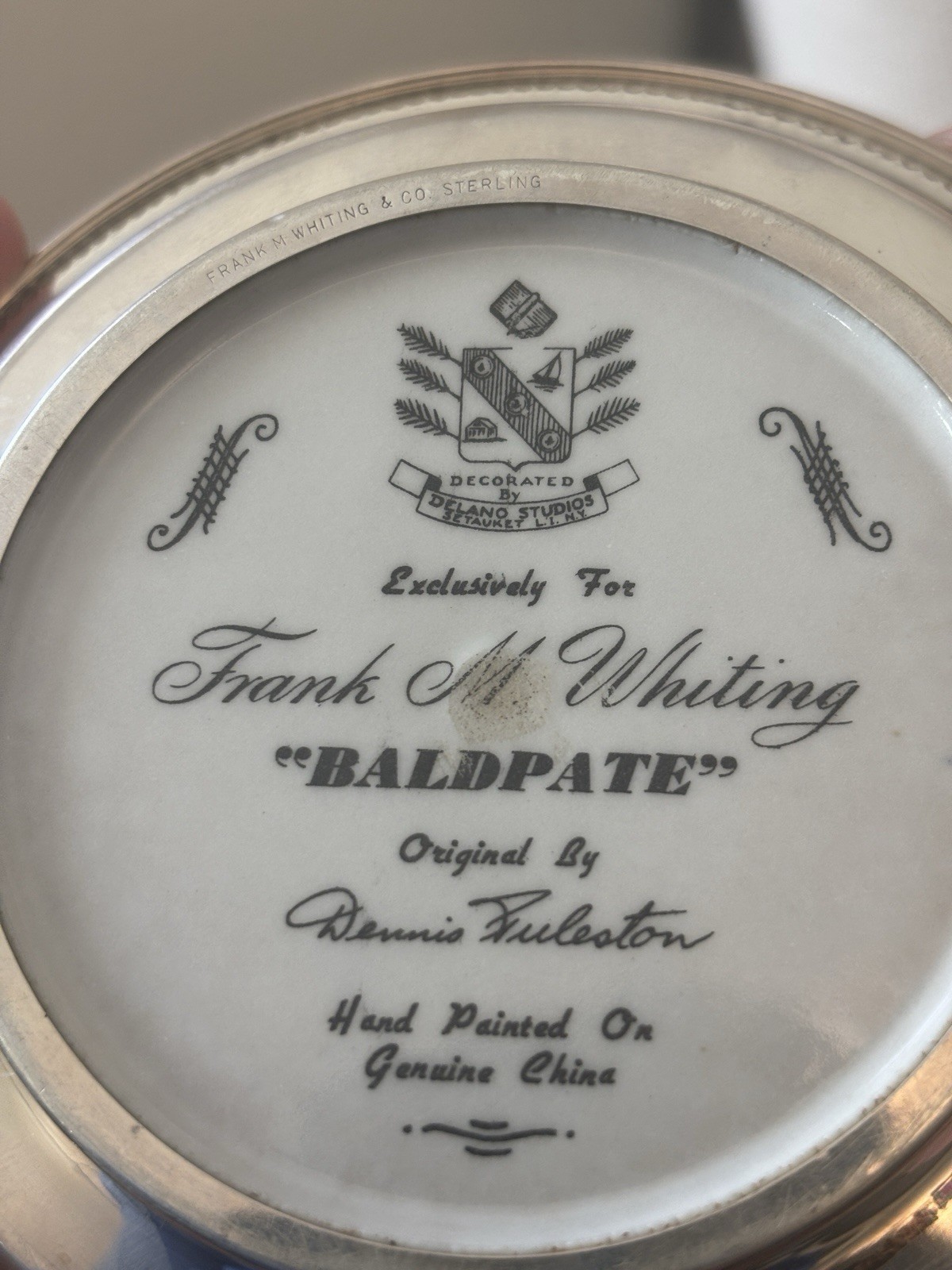 Frank M. Whiting / Sterling Silver Baldpate