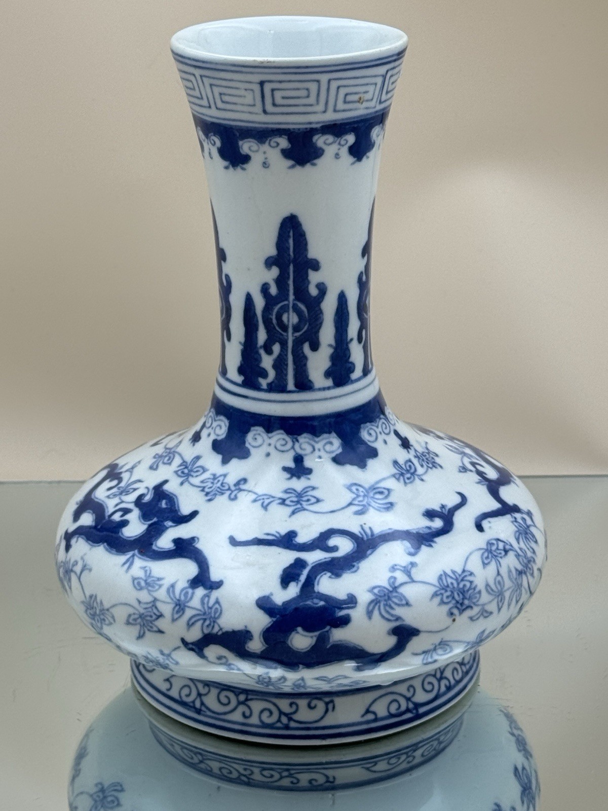 Antique Chinese Blue and White Porcelain Vase