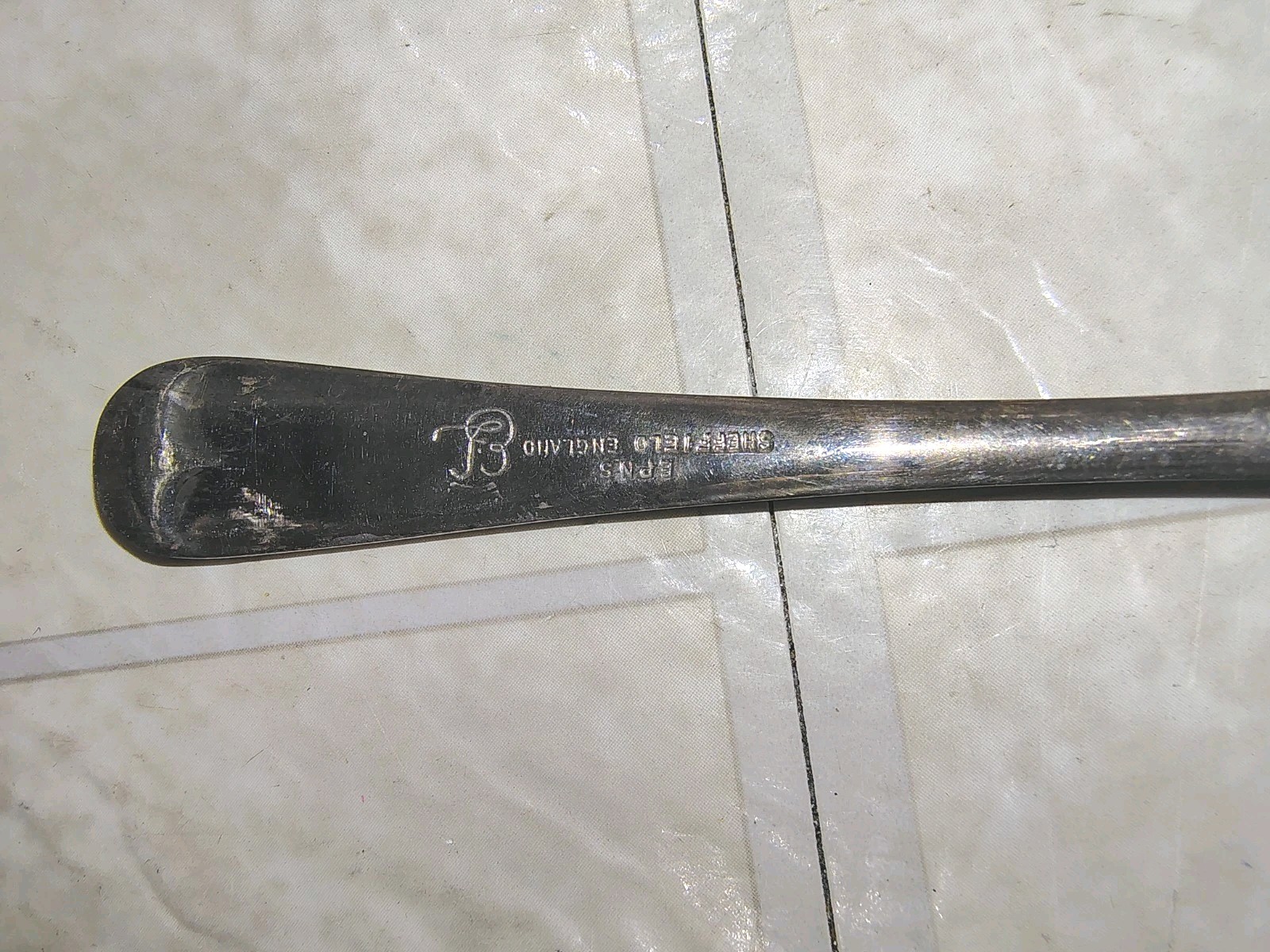 Tipped Serrated Grapefruit Sheffield England EPNS Silver Spoons 6 pc ~Orig Box!~