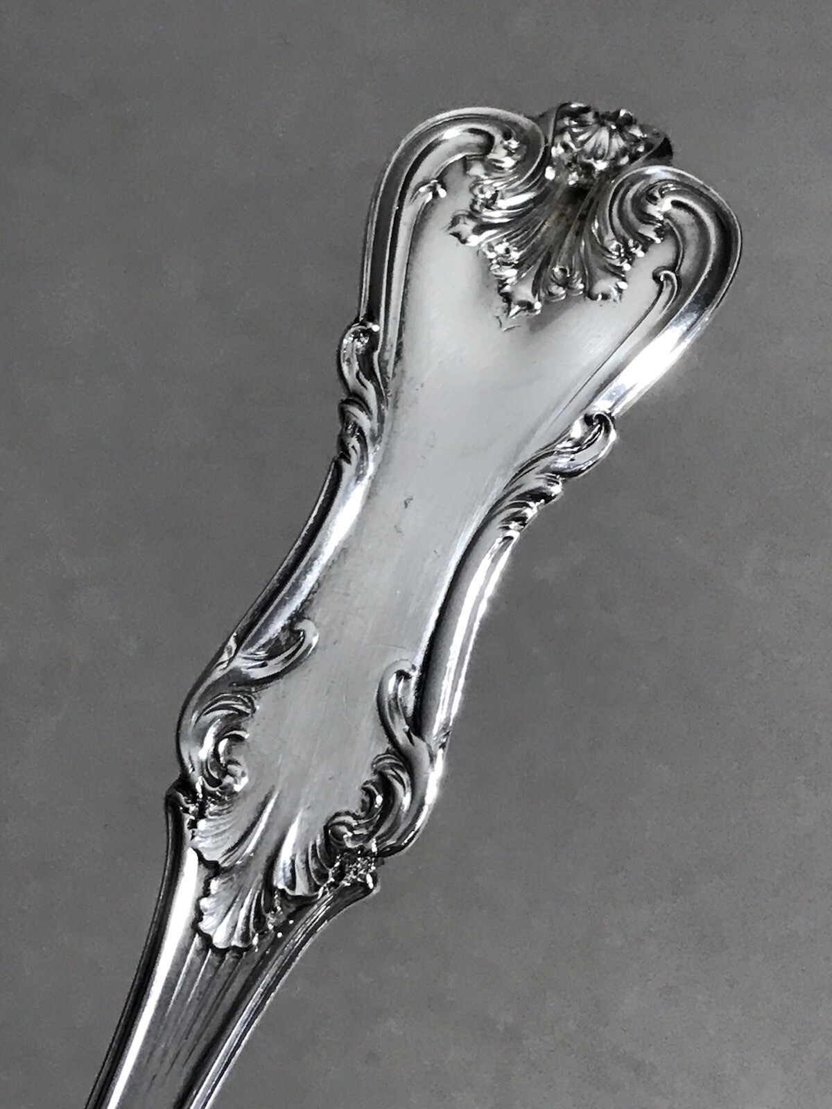 Lg Antique STERLING SILVER SERVING SPOON Federal Cotillion 1901 by Frank Smith