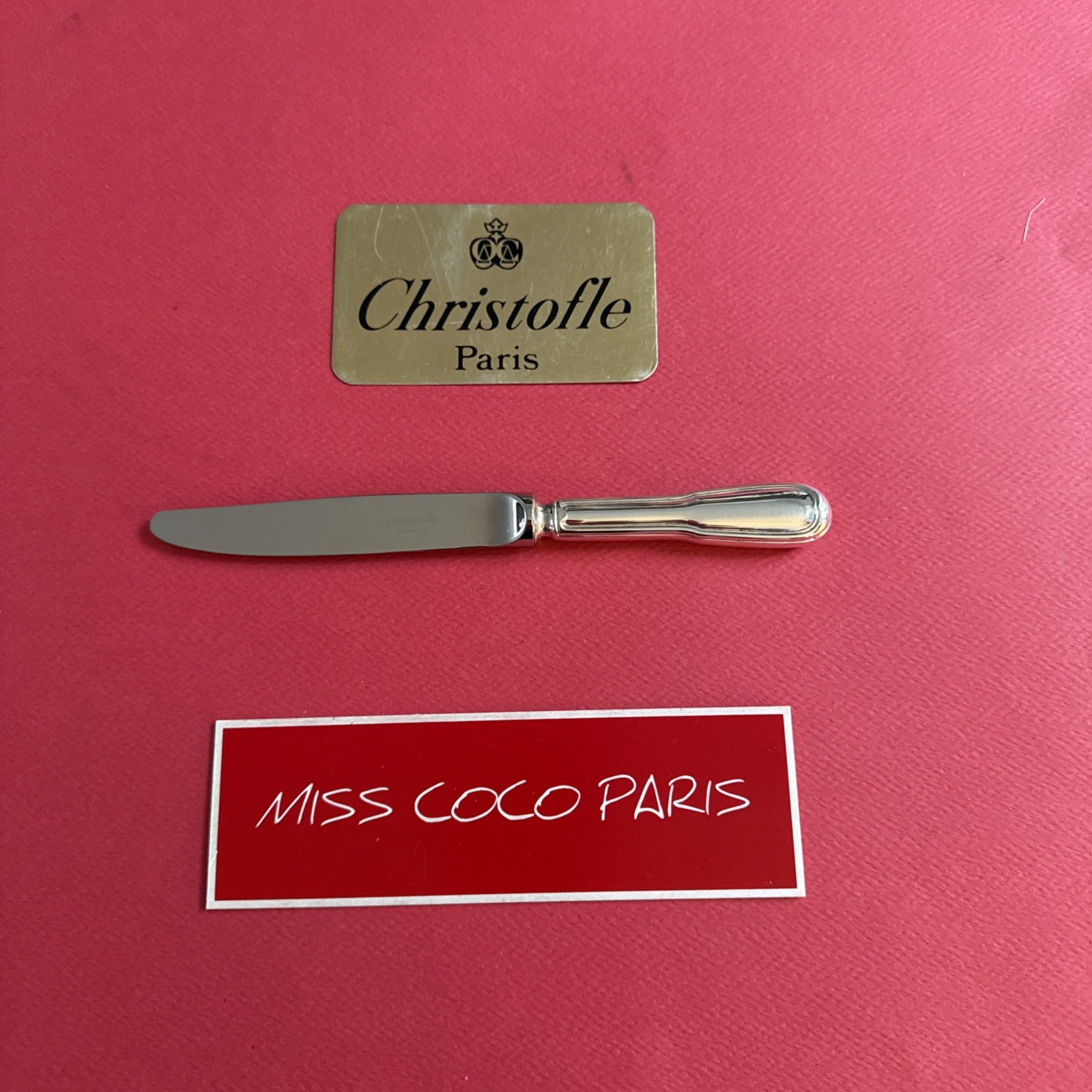 Christofle Chinon Silver-Plated Table Knife 24.5 Cm Very Good Condition