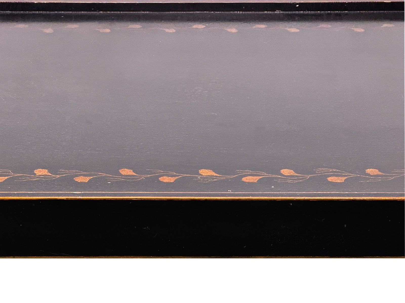 Vintage Black Slayed Legs Rectangular Low Coffee Table GB679