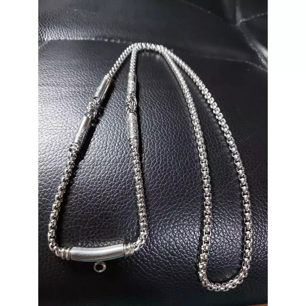 Necklace Stainless Chain for Hanging Pendant Length 26″ inch Thai Buddha Amulet