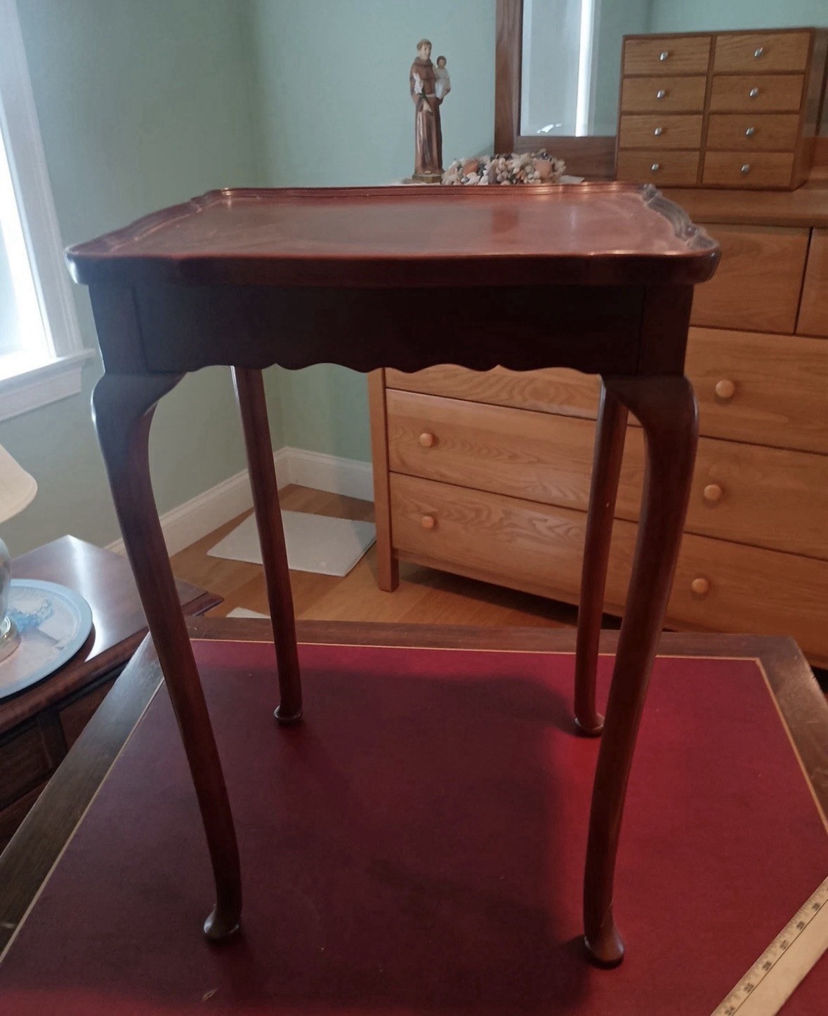 Vintage Bombay Company End Table Side Table Cherry Wood Mid Century