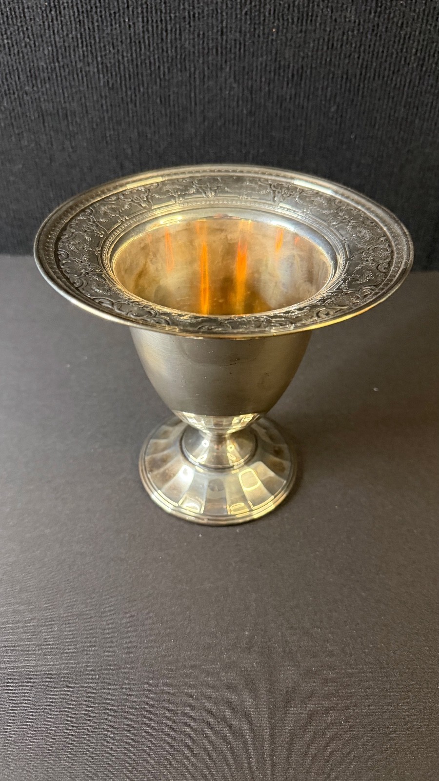 Vintage Meriden S. P. Co. Large Wide Trumpet Vase
