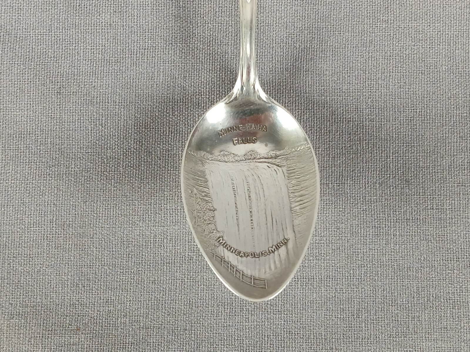 Watson Minne Ha Ha Falls Demitasse Size Sterling Silver Souvenir Spoon