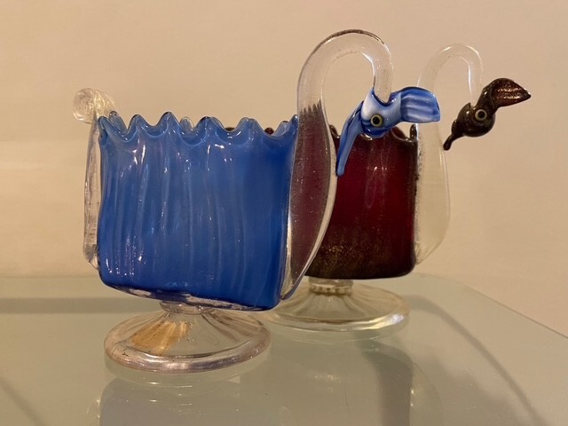 Rare & Early Venetian Art Glass Swan Cigarette Holders