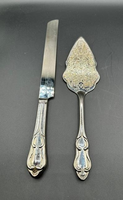 Vintage Godinger Silver Art Co. Silver Plate Cake Serving Set/Original Box