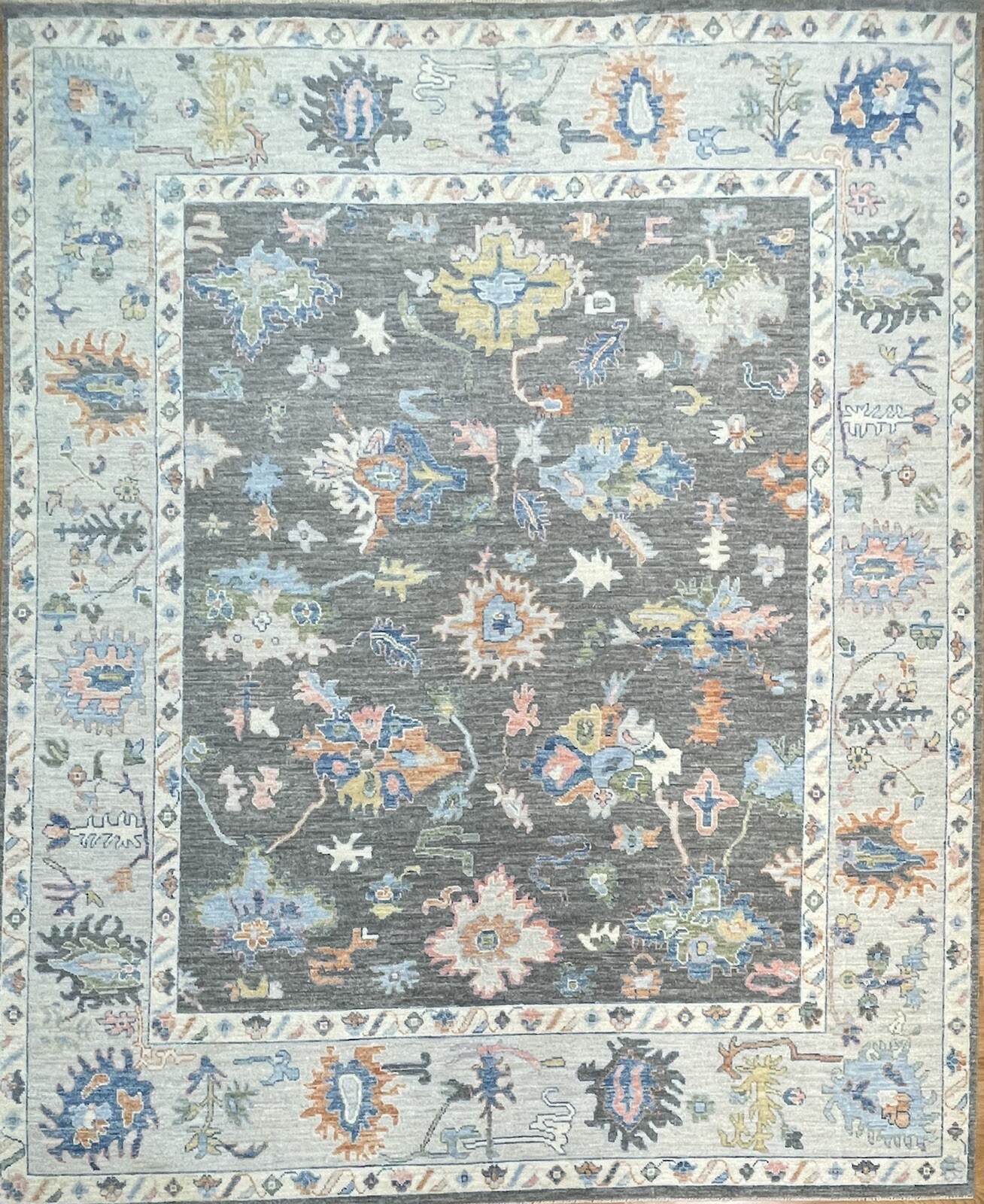 Vivid Oushak – Vintage Turkish Rug – Tribal Carpet – 8 x 9.9 ft.