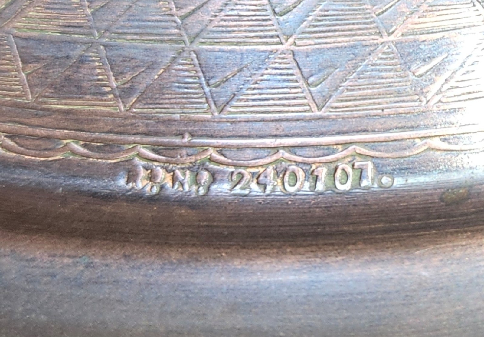 Arts & Crafts Copper Serving Plate(stamped on back/numbered on front)