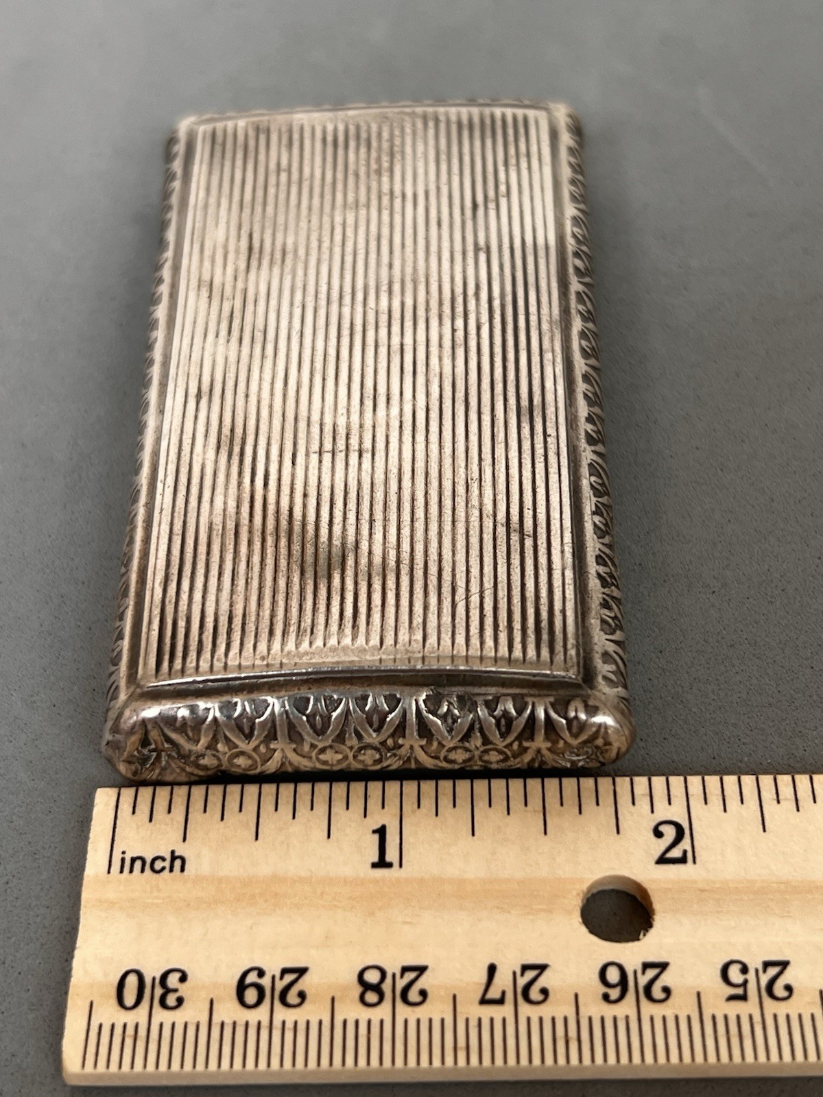 Antique 19th Century French Solid Silver Snuff Box – Gothic Revival Style – 66g