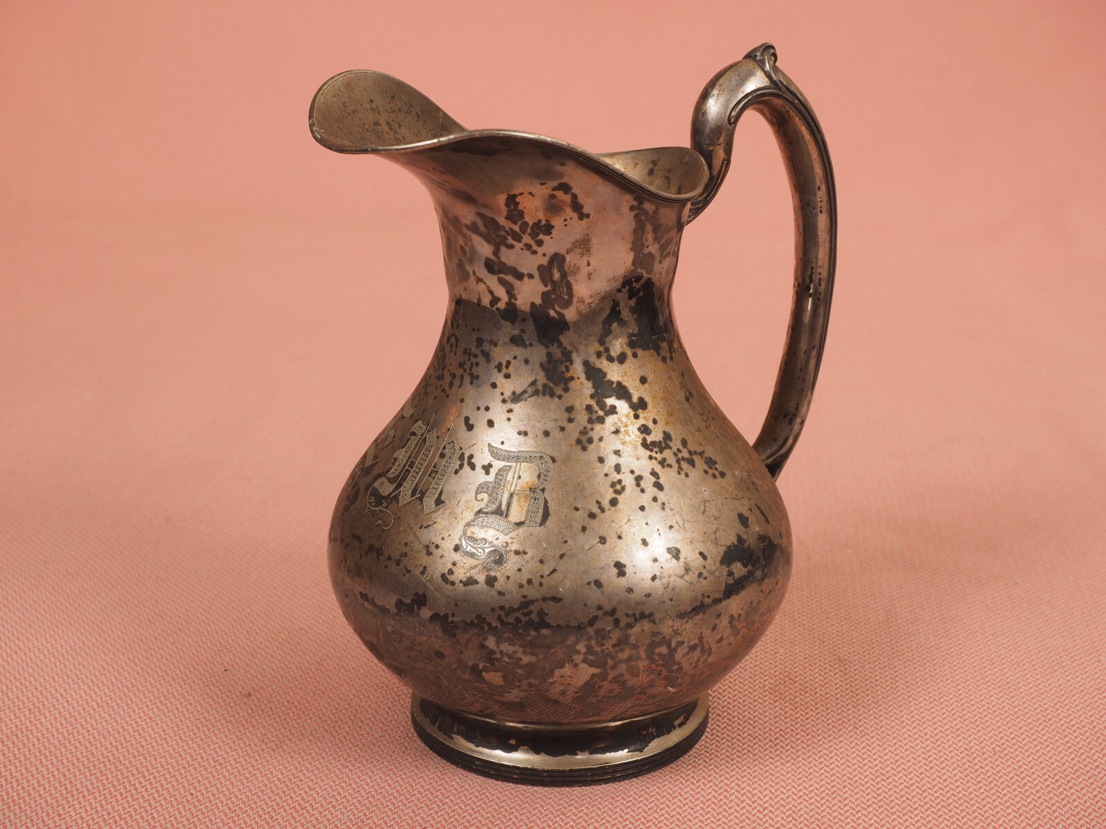Antique Pairpoint Quadruple Silverplate Pitcher Engraved New Bedford Mass 1893