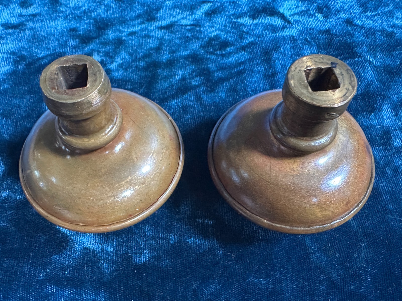 Antique Corbin “Ceylon” Door Passage Set: Door Knobs & Plates w/ covers B-11400