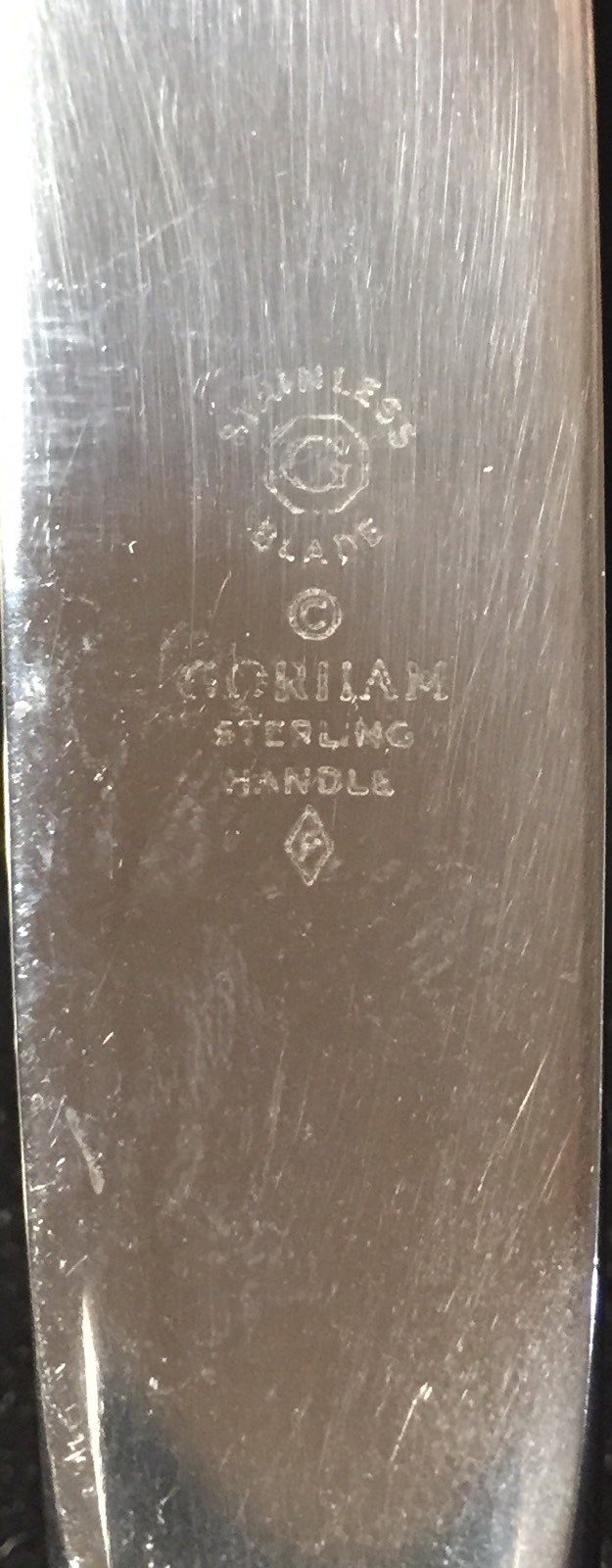 Sterling Silver Flatware – Gorham Golden Scroll Place Size Knife