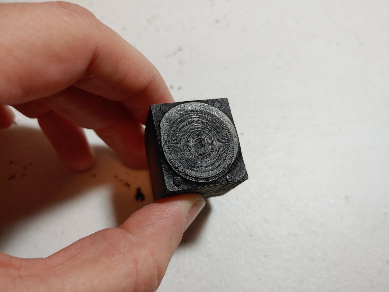 Vintage Letterpress Printing Block Spiral Seashell?