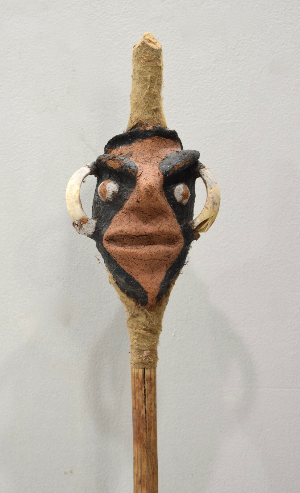 Vanuata Figure Bours Tusk Vegtable Fiber Clay Spirit Figure