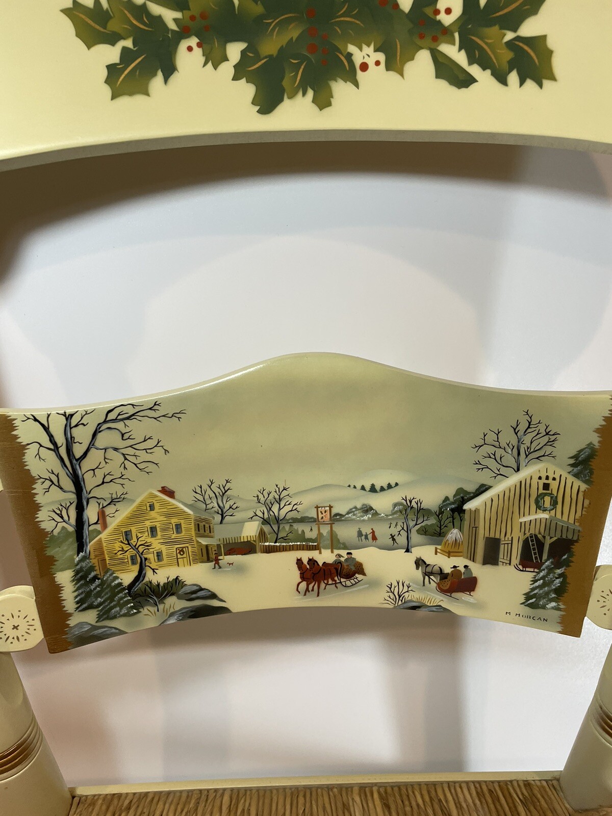 1989 Hitchcock Chair Christmas At the Inn 553/2000 Limited Edition