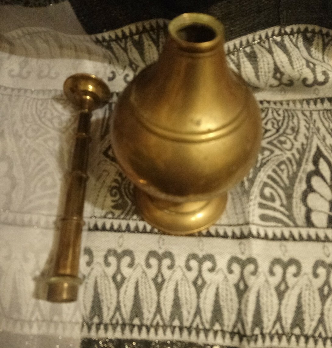Vintage Brass Rosewater Sprinkler, Collectible, 11inch/ 29cm. 77d