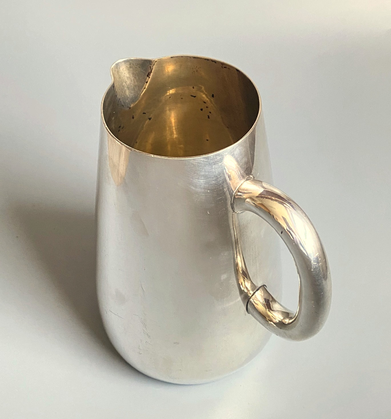 Antique c1860 Silver Plated Crested CD Water Jug Gilt Interior Country House