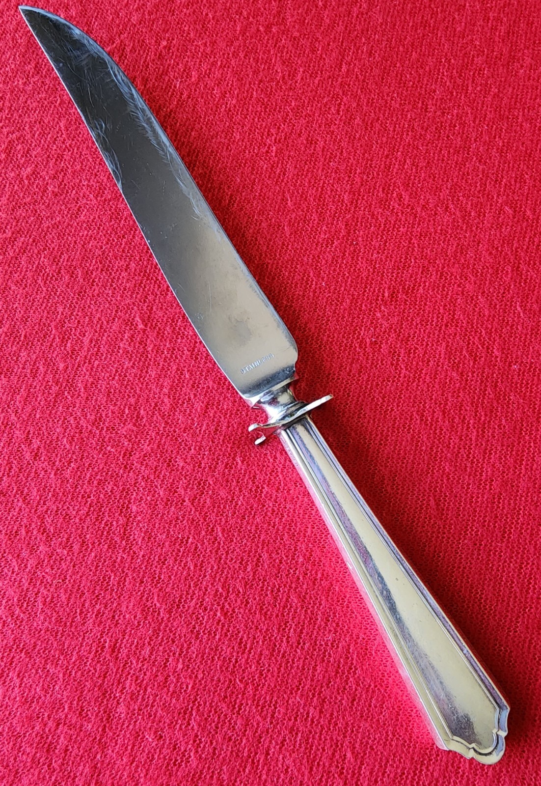 Watson JOHN ALDEN Sterling Handle 1911 Steak Carving Knife Mono “P” 10 3/4 in