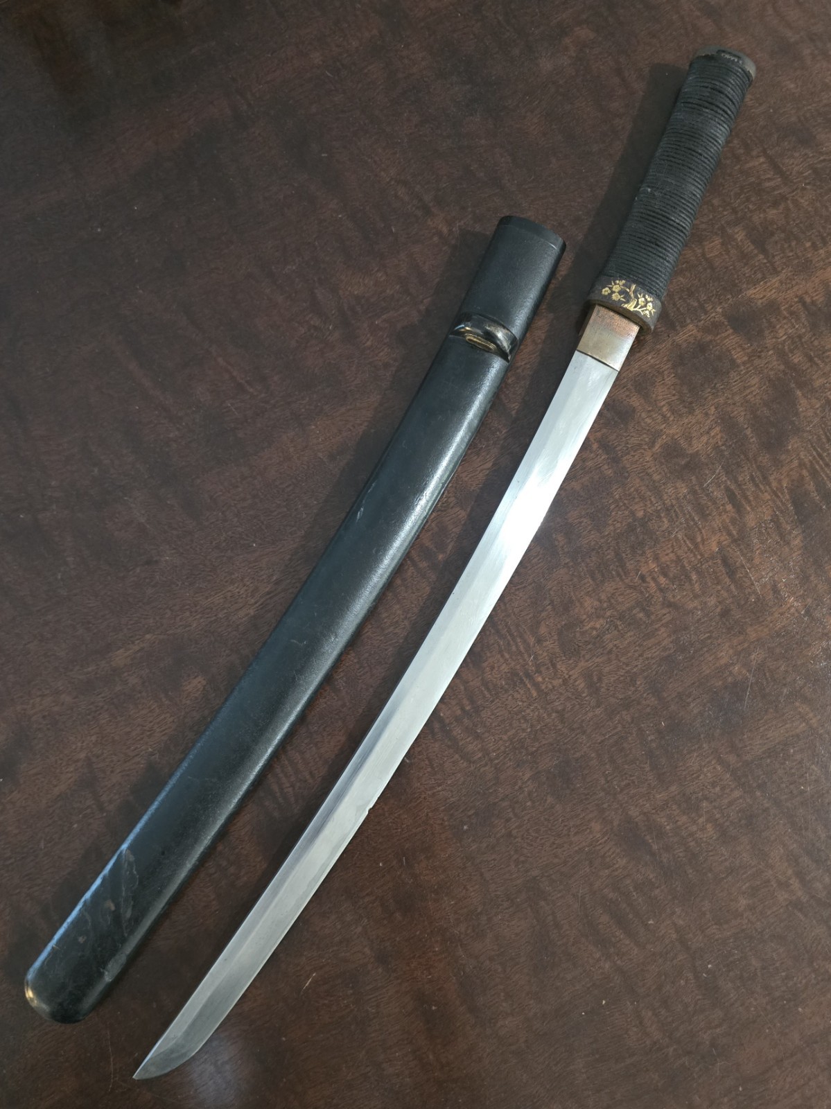 Original 17th or 18th Century Japanese Samurai Sword w/ Nice Saya or Scabbard
