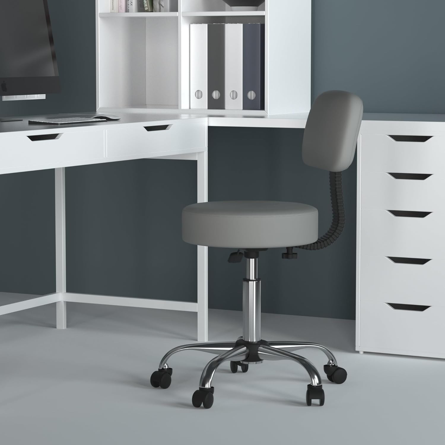 Versatile Ergonomic Drafting Stool – Height Adjustable with Comfort Back Support