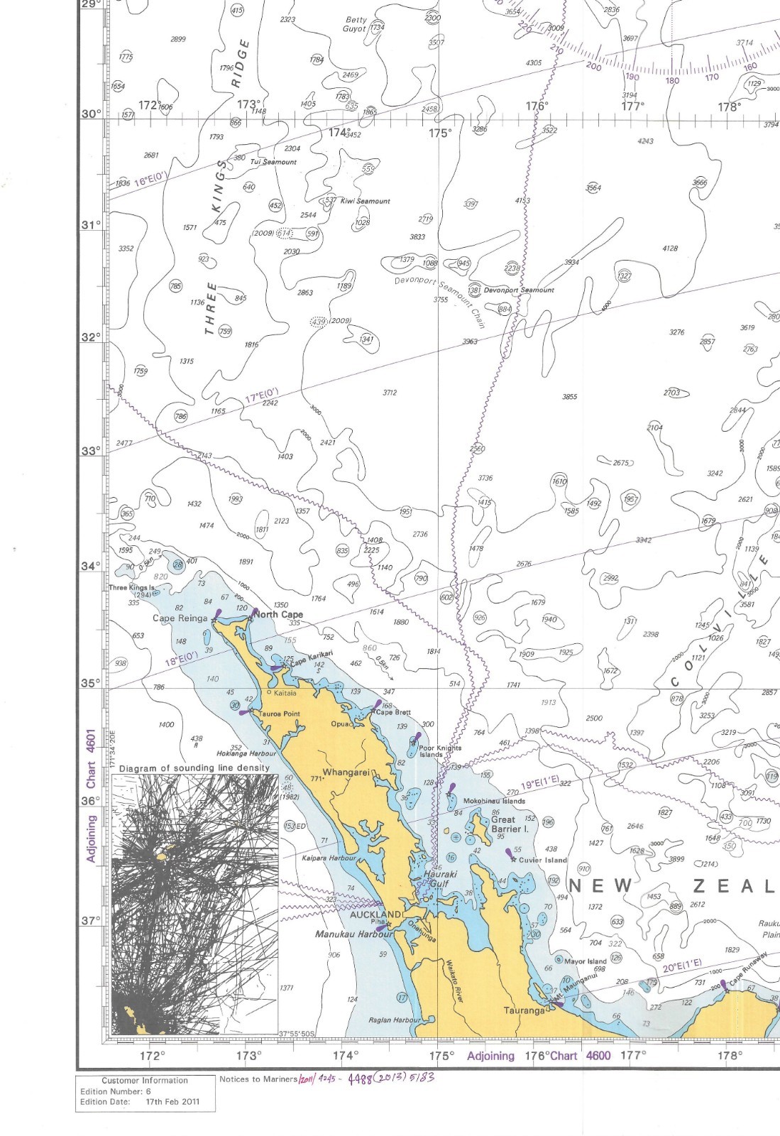 4605 New Zealand Fiji Samoa Islands South Pacific Ocean Chart Maritime Admiralty