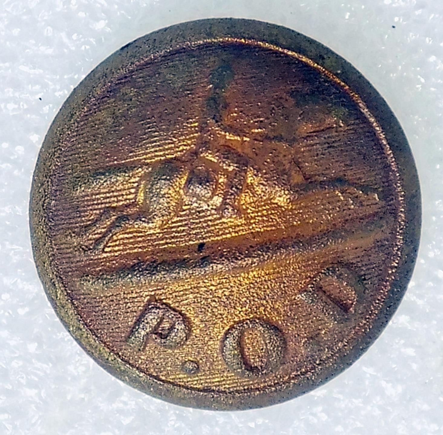 Antique Post Office Department Button w/ Galloping Rider 7/8″ POD 1873-1892 PD