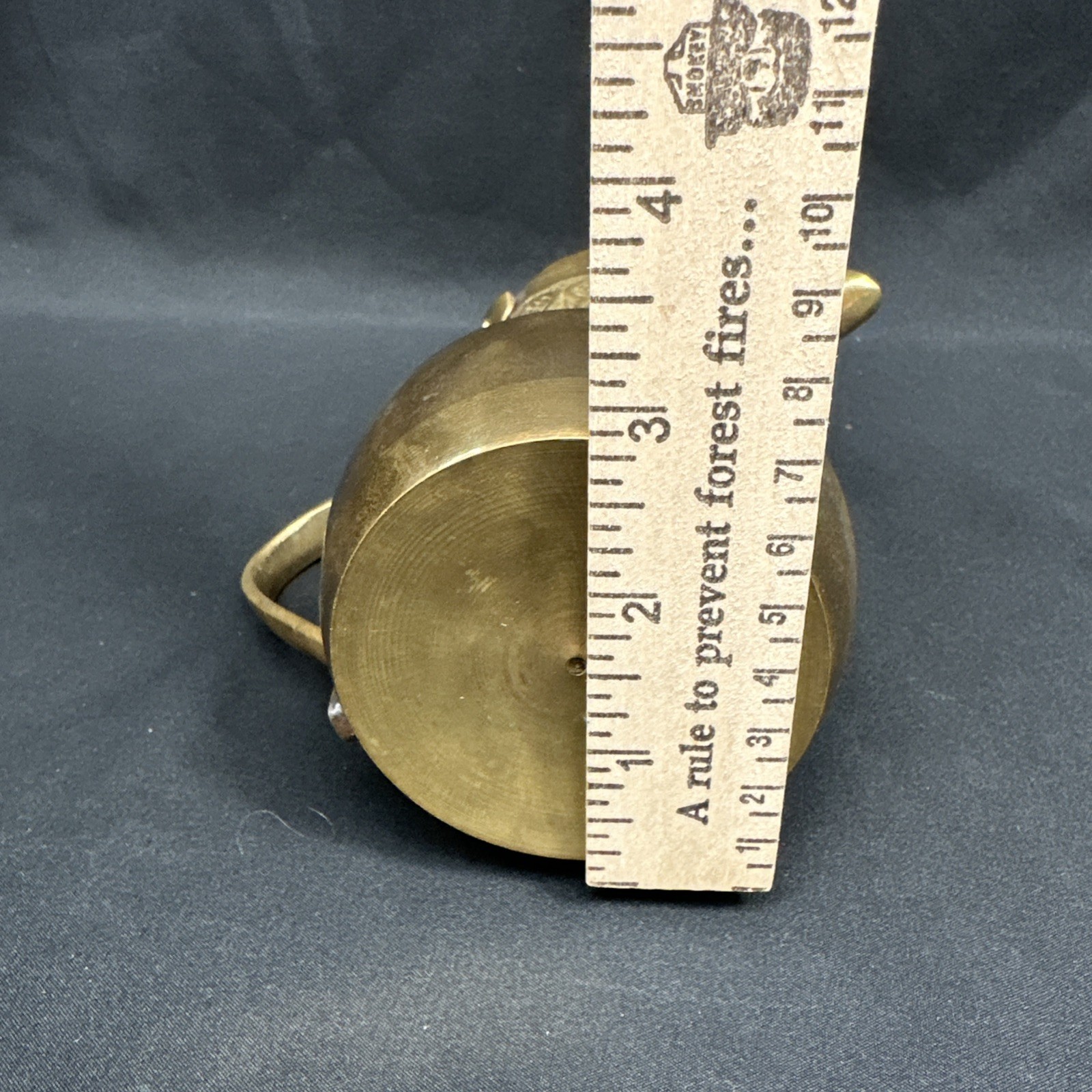 Brass Dallah Middle Eastern Coffee/Tea Pot Approx 9″ Floral Goldtone Etched