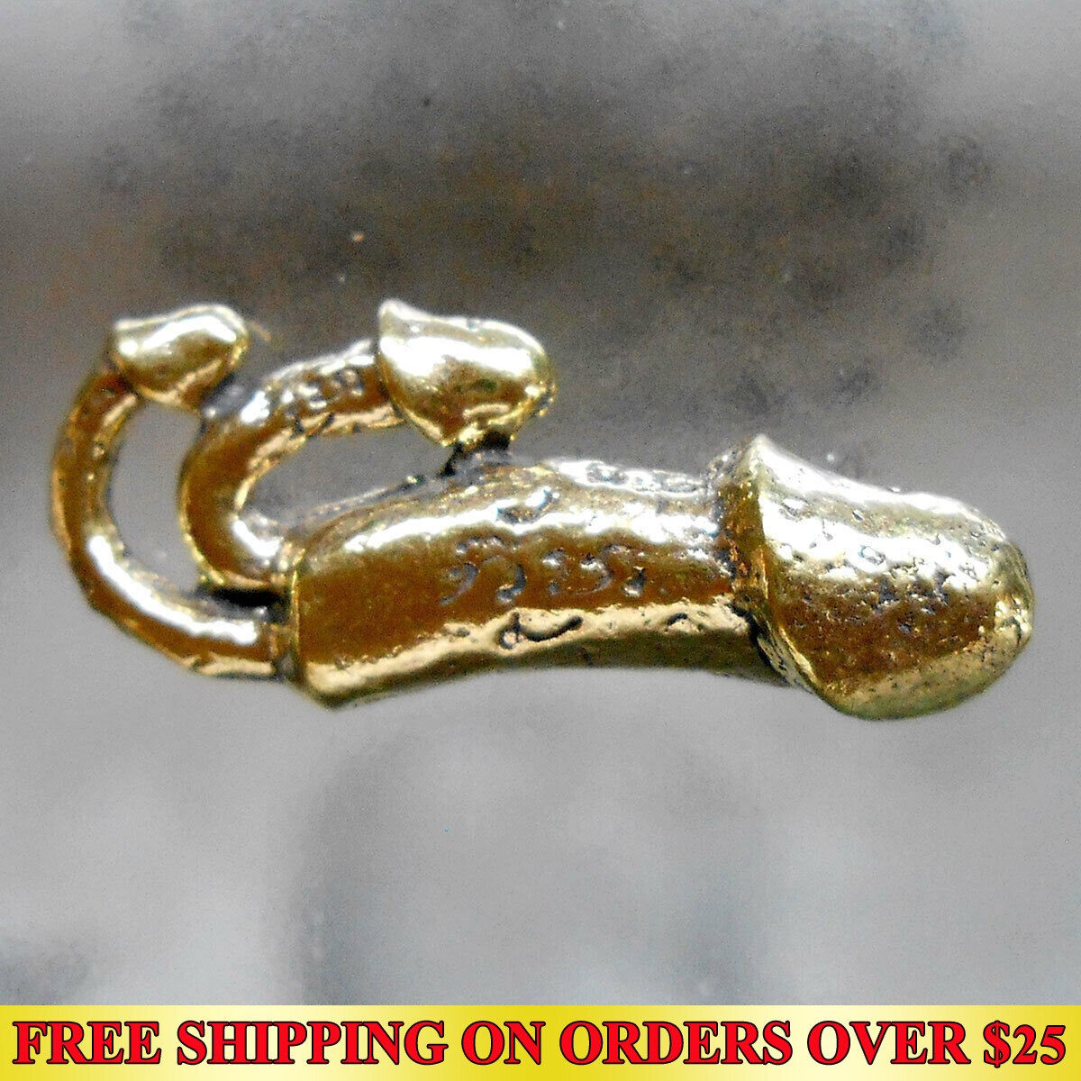Lucky Love Charm Amulet Talismans Brass Magic Penis Palad Khik Wealth Rich Money