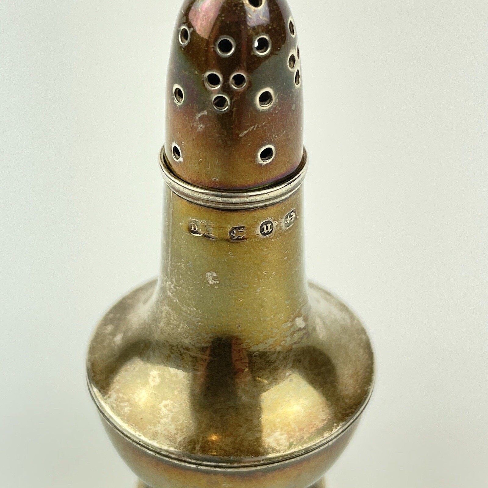Antique Victorian Solid Silver Pepperette Pepper Shaker Deakin & Francis 1894