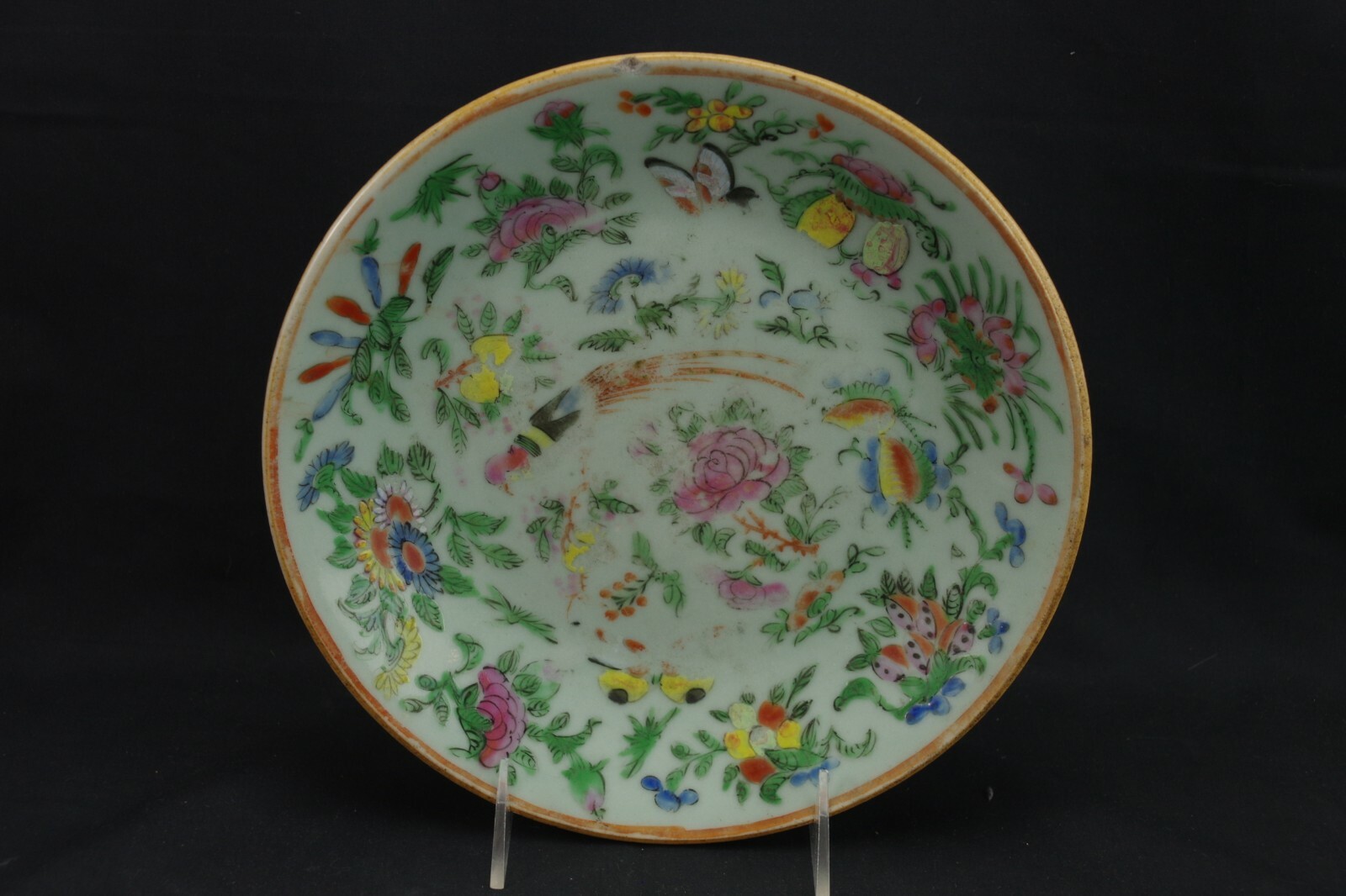Chinese Antique Celadon Plate Qing Dynasty CA 1840-1860 Antique