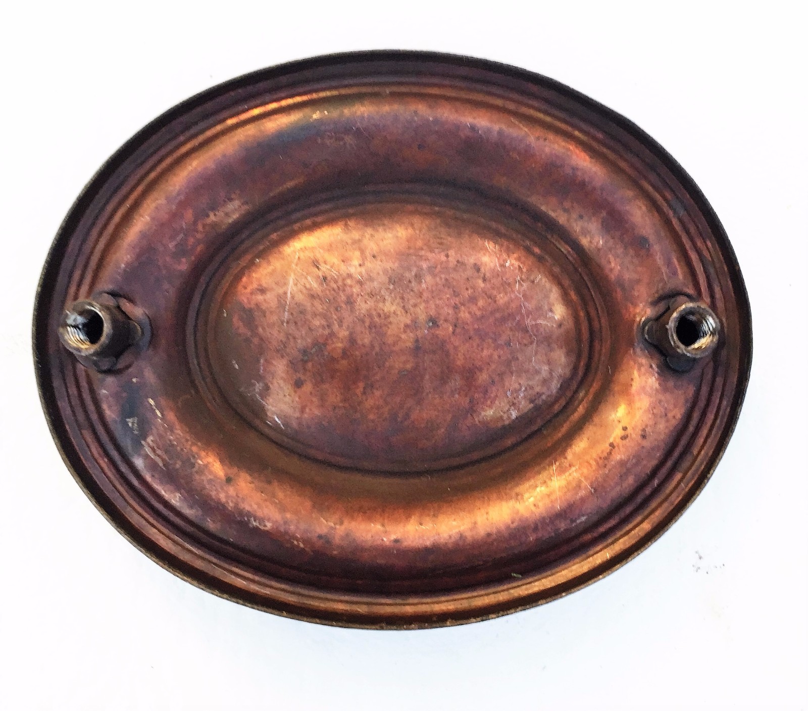 Hepplewhite Duncan Phyfe Brass Antique Hardware Oval Drawer Pull 2.5” Centers