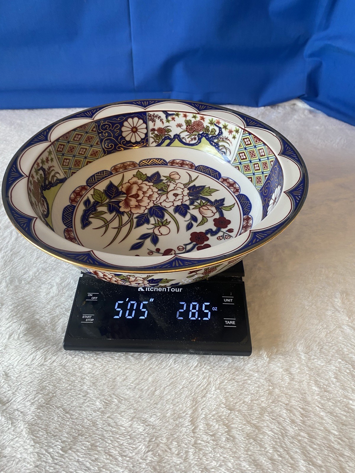 Vintage Imari Ware Japan Plate-Hand Painted Floral-10 1/2 w/Gold Accents & Trim