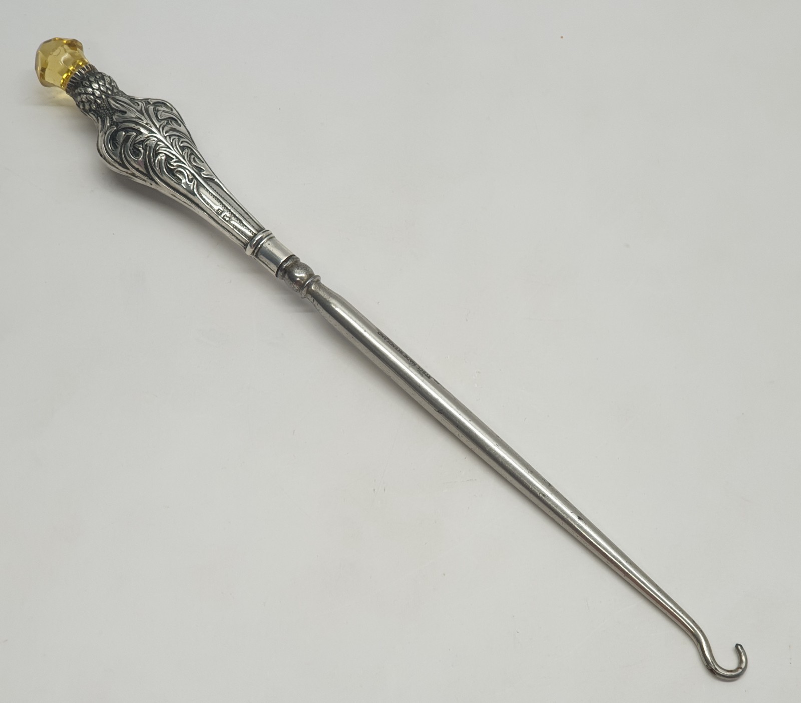 Sterling Silver Button Hook Scottish Thistle Style Crisford & Norris 1907