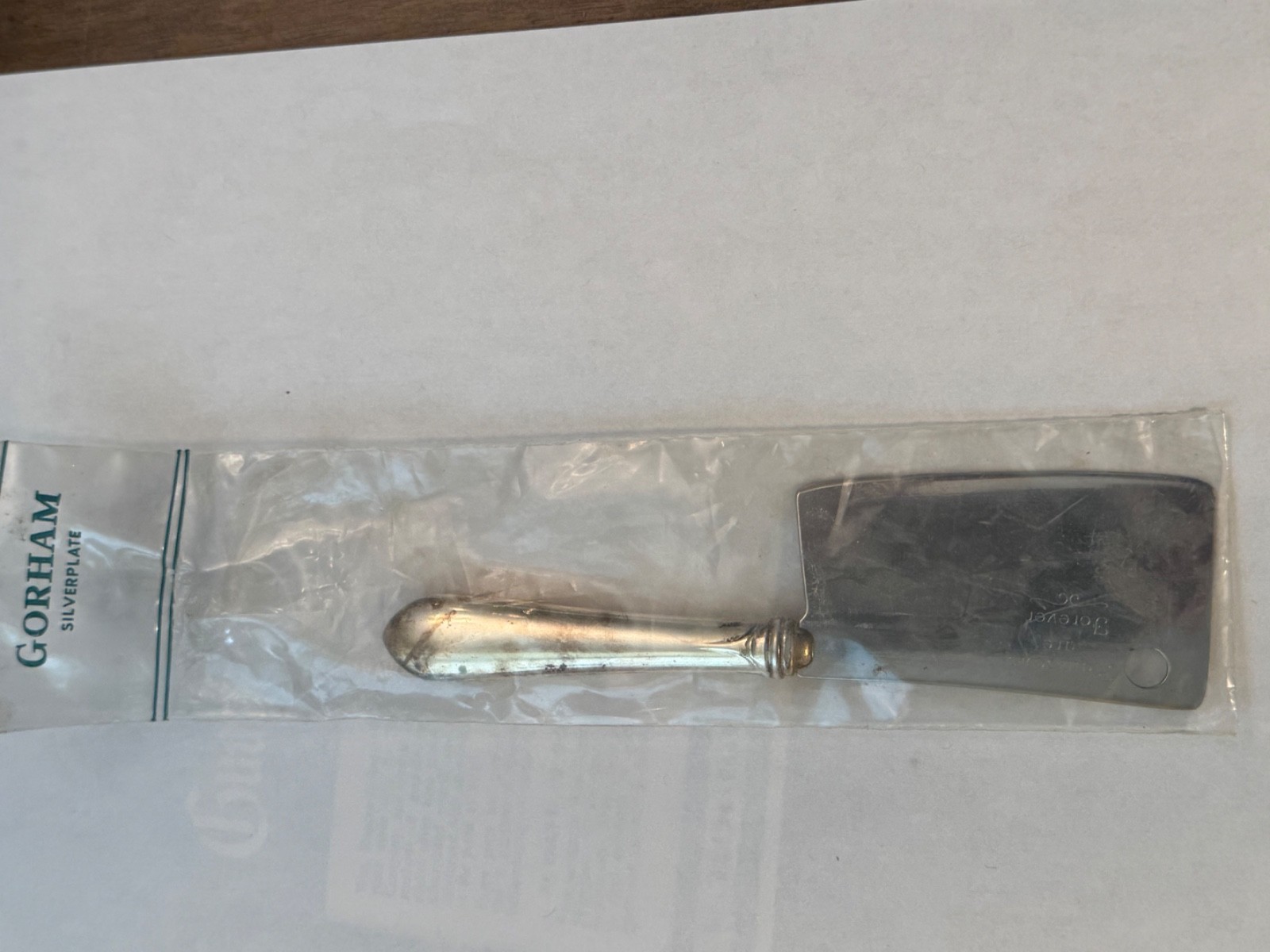 Old GORHAM Silver Cheese Clever – Stainless Blade Engraved Rainbows are Forever