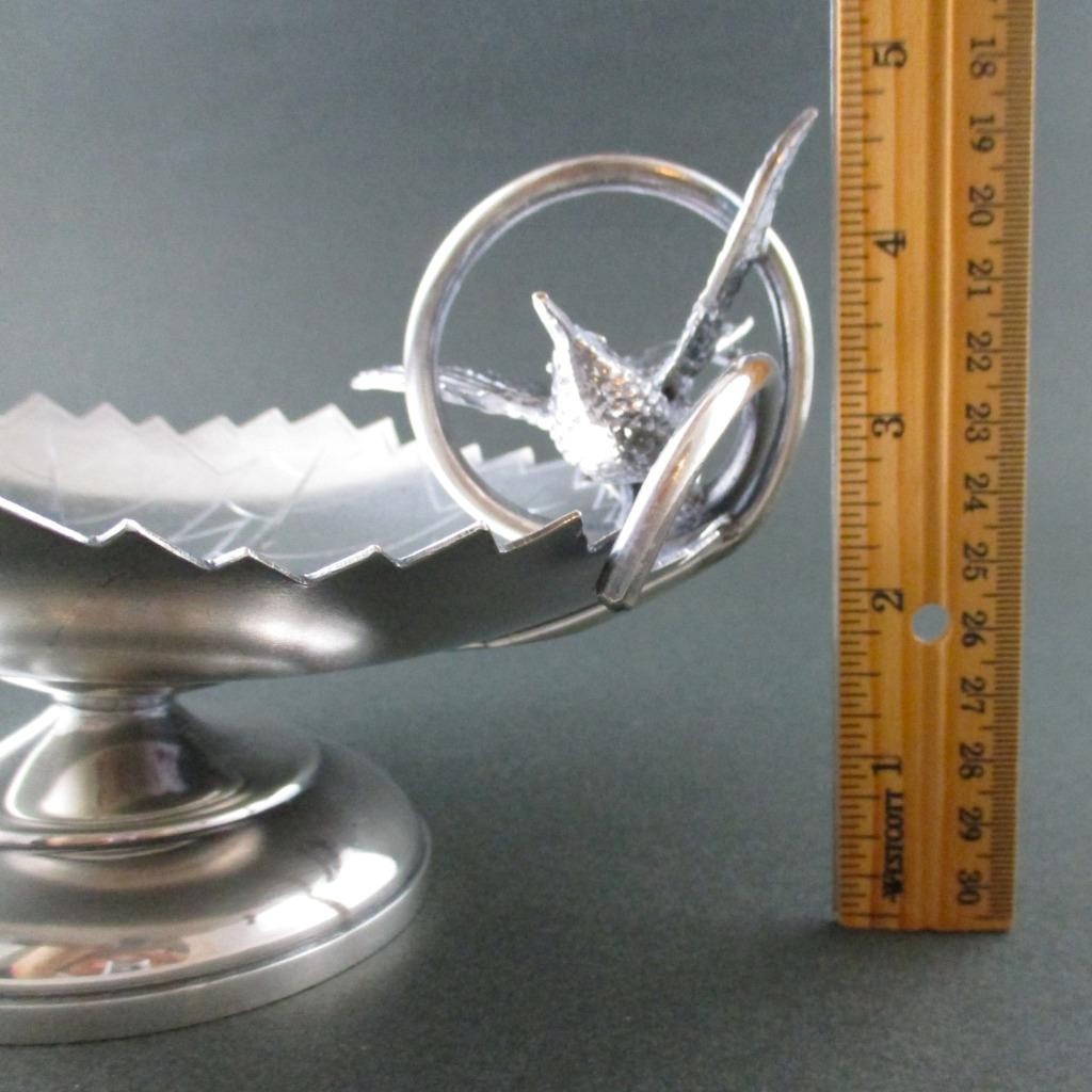 Figural BIRD – Antique CALLING CARD Tray/Receiver – SOUTHINGTON silverplate #72