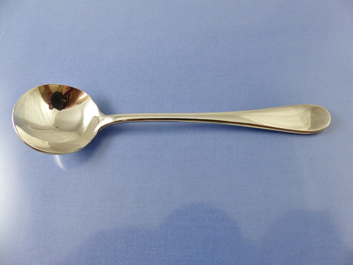 OLD ENGLISH, PLAIN SMALL SAUCE, MAYO SERVING SPOON BY FAIRFIELD PLATE