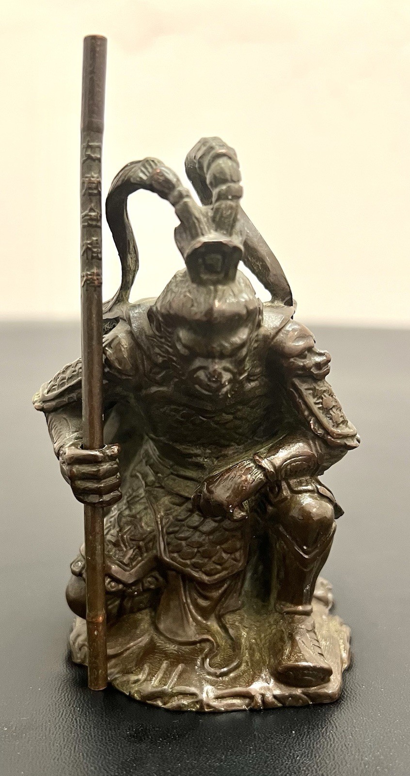 Vintage Bronze SUN WUKONG Monkey King Statue,12cm, 450.5g