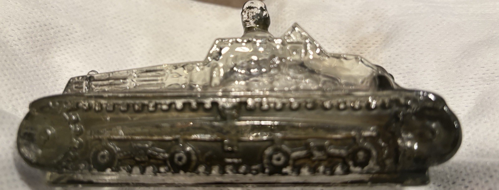Vintage Victory Glass Toy Division Pressed Glass Insert Tank 1940s 1950s