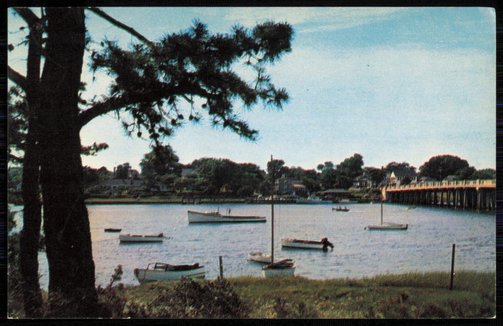 Bass River Bridge, South Yarmouth Cape Code Mass. Postcard