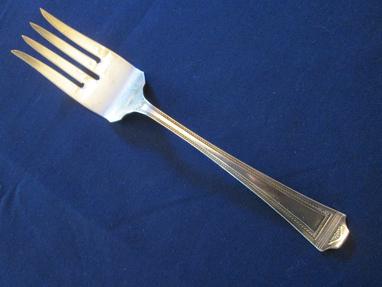 MEAT FORK! Vintage SHEFFIELD PLATE USA silverplate SHEFFIELD FIVE pattern LOVELY