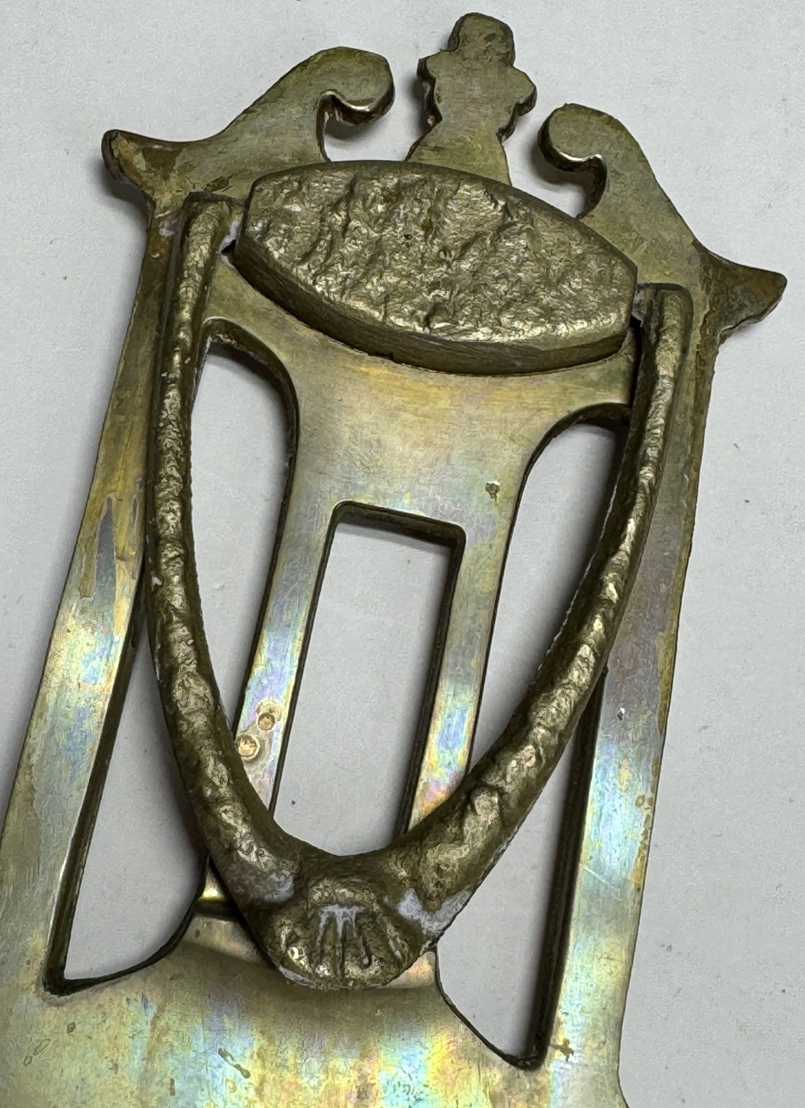 VTG Antique Brass Speakeasy Door Knocker & Peep Hole Cover Art Deco Xmas Holiday
